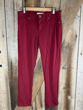 Calvin Klein Red Ultra Skinny Colored Stretch Jeans Legging Size 10